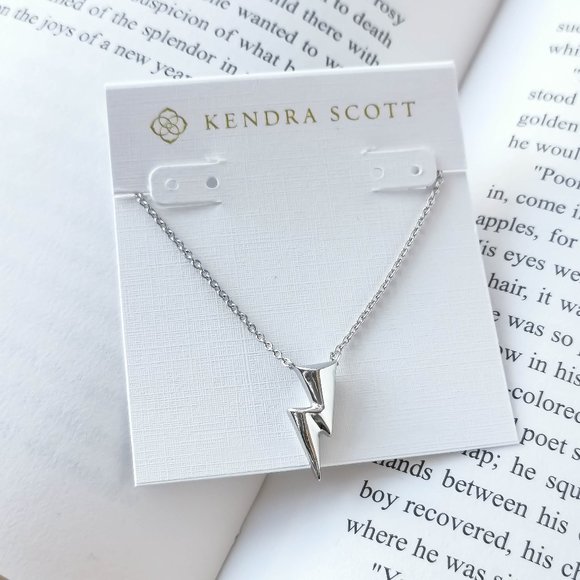 Kendra Scott Jewelry New Kendra Scott Bolt Silver Pendant Necklace Authentic Poshmark